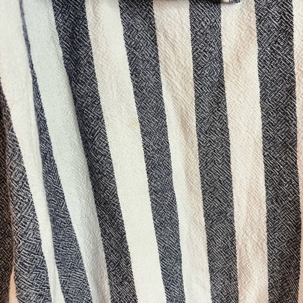 MISA Los Angeles Striped Off-Shoulder Ruffle Mini Dress Size L - Picture 7 of 14